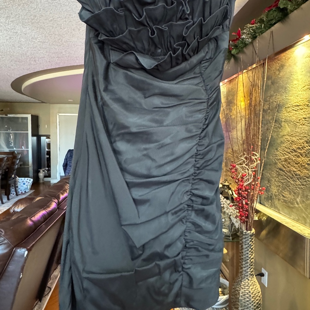 Elegant Black Ruched Dress from Laura